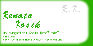 renato kosik business card